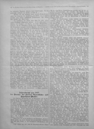 Jahresbericht pro 1897 des Vereins der Berliner Grundstücks und Hypotheken-Makler.