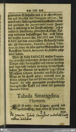 Tabula Smaragdina Hermetis