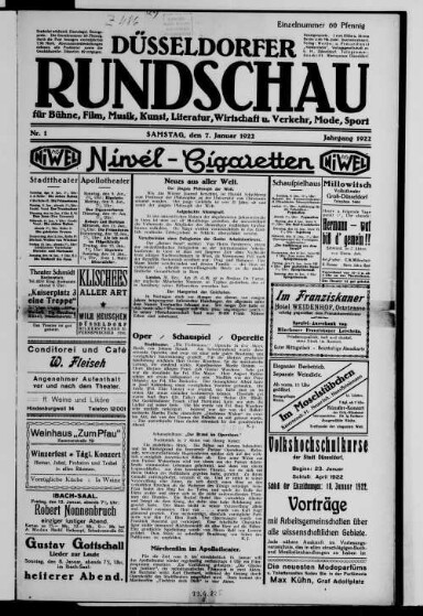 Titelseite einer Zeitung