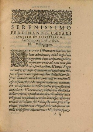 Nicolai Villagagnonis De Coenae Controversiae Philippi Melanchthonis Iudicio : ad Ferdinandum Imp. ... collectio