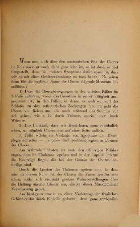 Beitrag zur Symptomatologie der Chorea