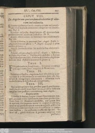 Caput VIII. De Angelorum quorundam obedientia & aliorum inobedientia.