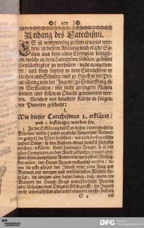 Anhang des Catechismi.