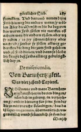 De misericordia, Von Barmhertzigkeit. Das vierzehend Capittel.