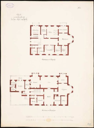 Landhaus vom Rath 2. Projekt: Grundriss EG und 1.OG
