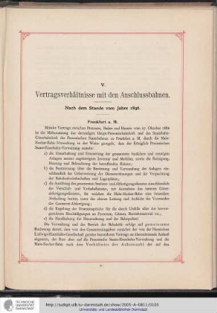 V. Vertragsverhältnisse mit den Anschlussbahnen