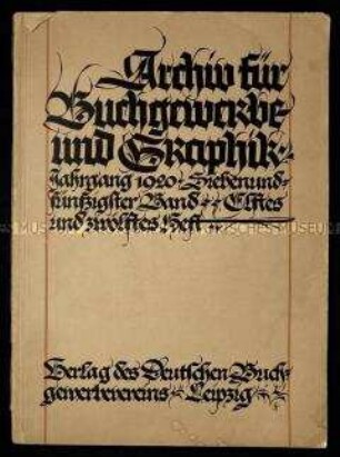 Archiv für Buchgewerbe und Graphik. 57. 1920
