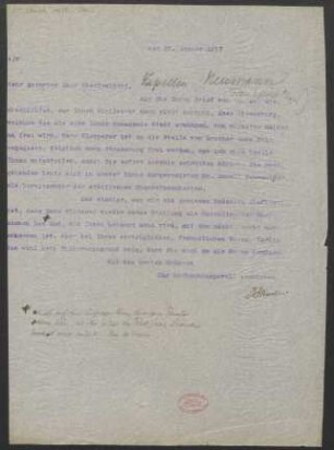 Brief an Frantisek Neumann : 22.01.1917