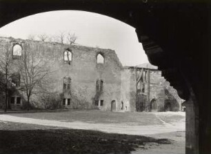 Halle (Saale), Moritzburg, Westflügel, Hofseite von Osten