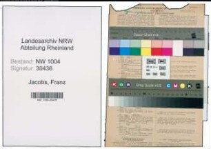 Entnazifizierung Franz Jacobs , geb. 31.07.1907 (Arbeiter)