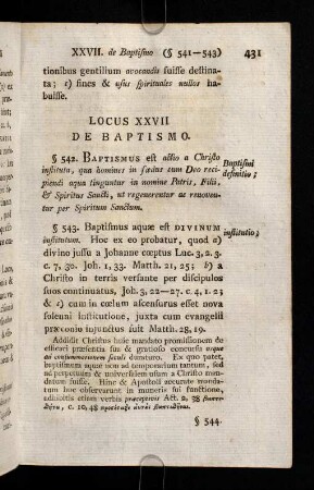 431-439, Locus XXVII (§ 542 - 555)