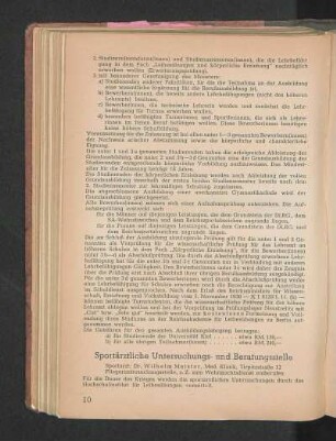 Sportärztliche Untersuchungs- und Beratungsstelle