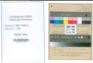 Entnazifizierung Max Reske , geb. 21.12.1902 (Justizangestellter)