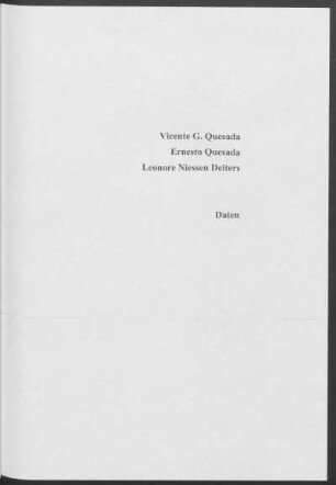 [Biographische] Daten