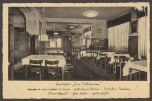 Ansichtskarte Gaststätte "Zum Falkenstein", Gastraum