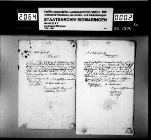 Ausscheidung der Armenstiftungen und Übergabe an die Ortsarmenbehörde in Hayingen mit Oberwilzingen