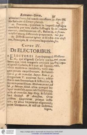 Pars III. Caput IV. De Electoribus
