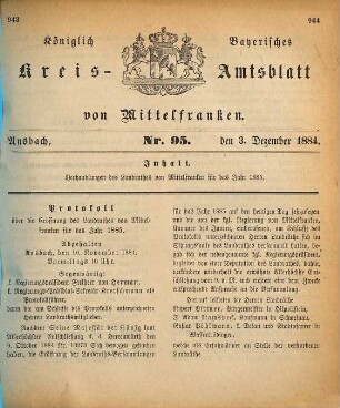 Verhandlungen des Landrathes von Mittelfranken. 1885