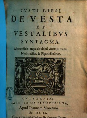Ivsti Lipsi De Vesta Et Vestalibvs Syntagma