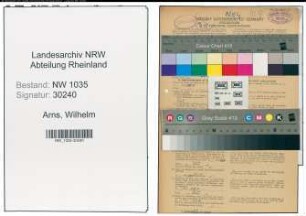 Entnazifizierung Wilhelm Arns , geb. 15.08.1905 (Steiger)