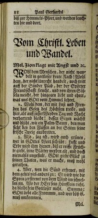 Vom Christl. Leben und Wandel.