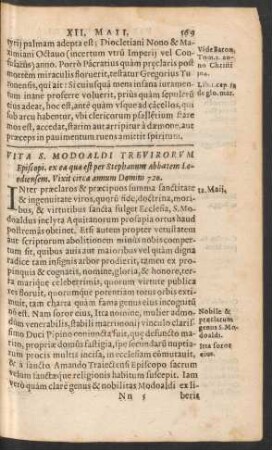 Vita S. Modoaldi Trevirorum Episcopi ...