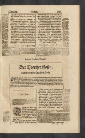 Vorrede ober den Propheten Hosea