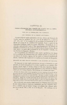 Capítulo II. Focos séismicos del Norte de Luzón en la zona séismica septentrional