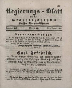 Nr. 16 : 21. Oktober 1846
