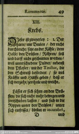 XIII. Krebs