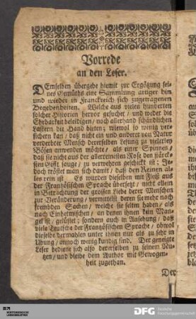 Vorrede an den Leser