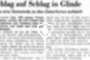 Schlag auf Schlag in Glinde