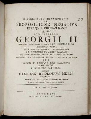 Dissertatio Inavgvralis De Propositione Negativa Eivsqve Probatione