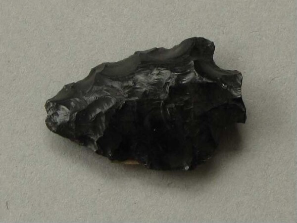 Arrowhead made from obsidian