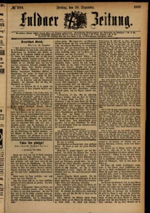 Ausgabe vom Freitag, den 30. Dezember 1887.