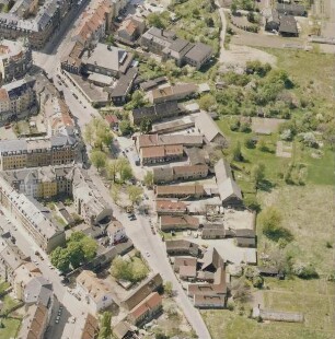 Dresden-Trachau. Alttrachau. Luftbild-Schrägaufnahme von Nordosten