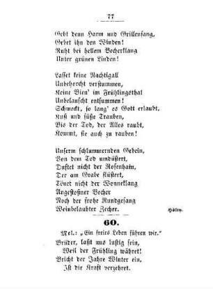 60. Mel.: "Ein freies Leben führen wir"