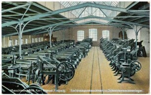 Maschinenfabrik Karl Krause, Leipzig : Kartonnagenmaschinen- u. Schneidemaschinenlager