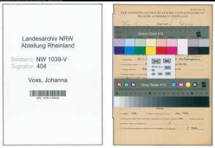 Entnazifizierung Johanna Voss , geb. 29.01.1888 ()