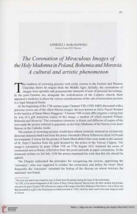 64: The coronation of miraculous images of the Holy Madonna in Poland, Bohemia and Moravia : a cultural and artistic phenomenon