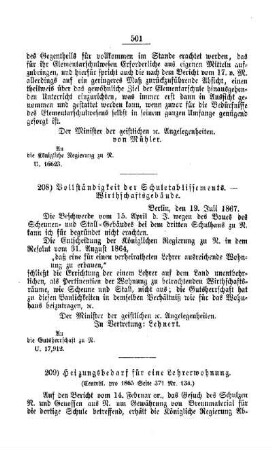Heizungsbedarf für eine Lehrerwohnung : [V. Elementarschulwesen]
