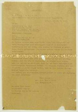 Schreiben der Firma Topf und Söhne an den Reichsführer SS bezüglich der Lieferung eines Einäscherungsofens für das Konzentrationslager Mauthausen