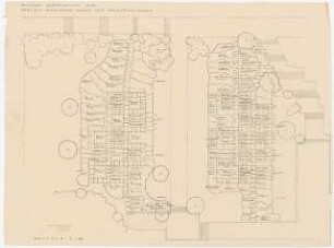 Deutsche Gartenschau 1950 auf dem Killesberg, Stuttgart: Pflanzplan - Dahlienvergleichsschau 1:100