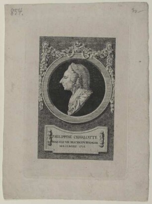 Bildnis der Philippine Charlotte von Braunschw.Wolfenb.
