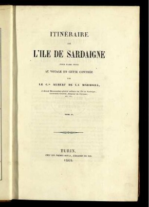T. 2: Itinéraire de l'ile de Sardaigne pour faire suite au voyage en cette contrée. T. 2