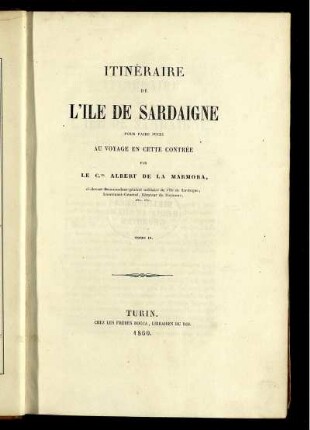 T. 2: Itinéraire de l'ile de Sardaigne pour faire suite au voyage en cette contrée. T. 2