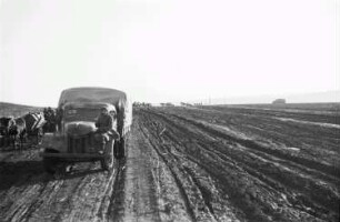 Zweiter Weltkrieg. Frontbilder. Russland. Konvoi der deutschen Wehrmacht