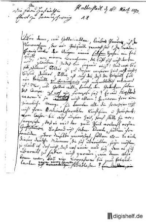 18: Brief von Johann Wilhelm Ludwig Gleim an Louise Ebert und Johann Arnold Ebert