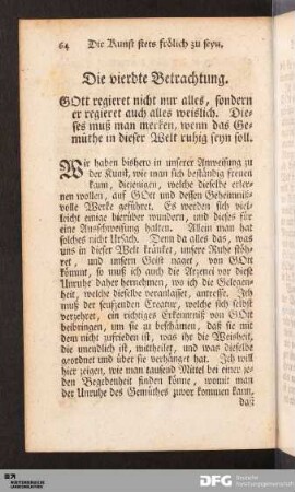 Die vierdte Betrachtung.