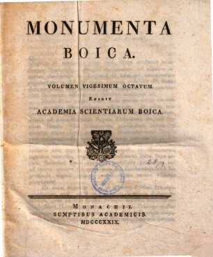 Monumenta Boica, 28,1=Collectio nova 1,1. Diplomata Imperatorum authentica